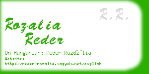 rozalia reder business card